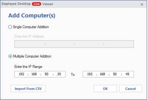 import IP range using CSV file