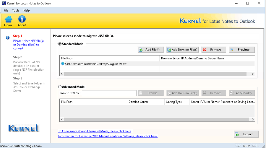 Convert Lotus Notes to Outlook 17.0