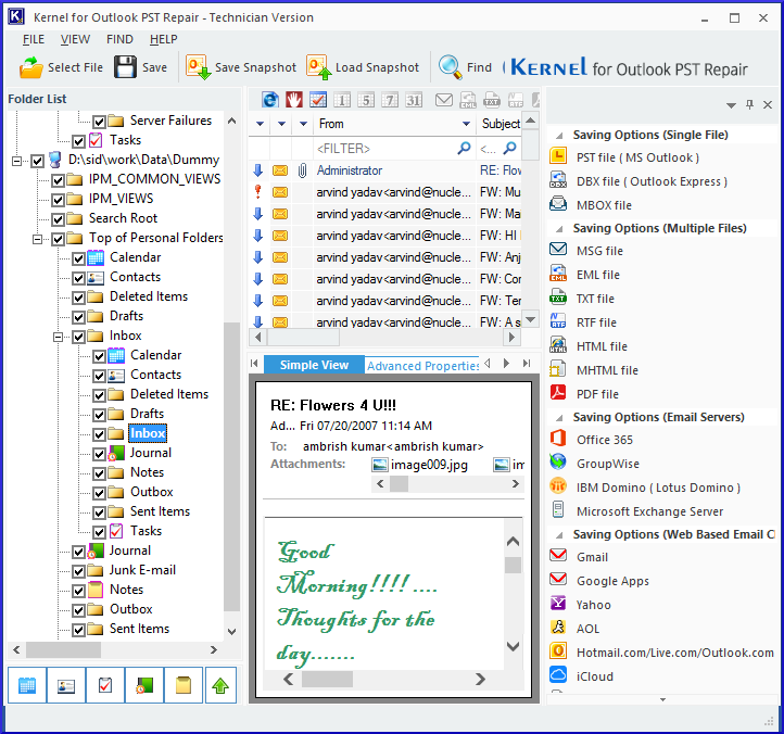 come recupererà i file pst cancellati in tutto Outlook 2007