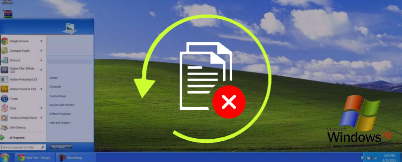 Recover deleted files in Windows XP