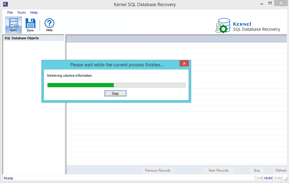 retrieve data from database files