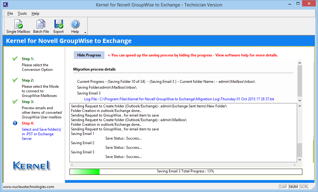 Migration starts