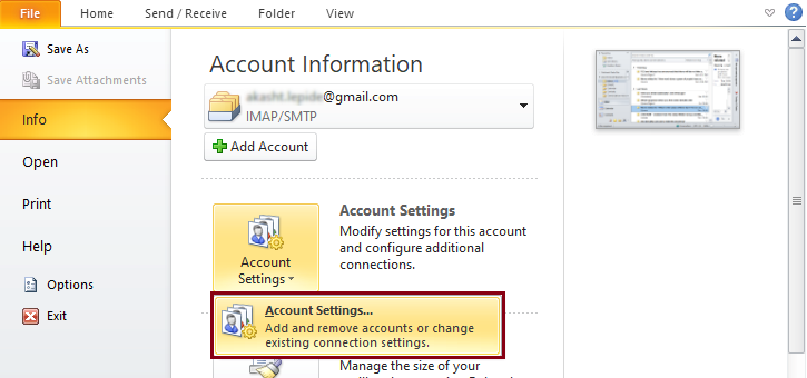 Account Settings