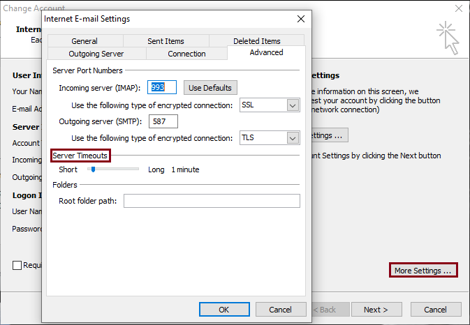 Increase the server timeout settings