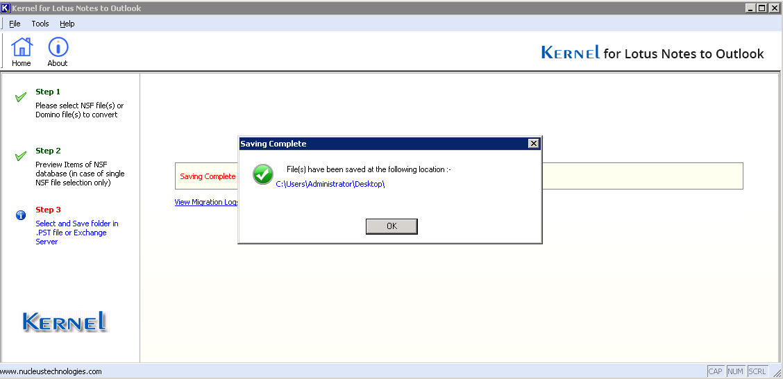 Lotus Notes to Outlook Migration done