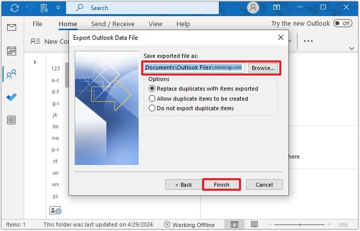 choose the folders for backup