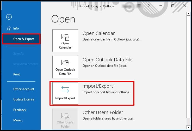 Open Outlook