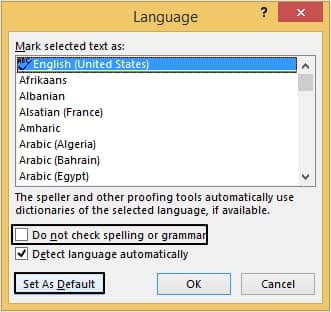 check spelling or grammar