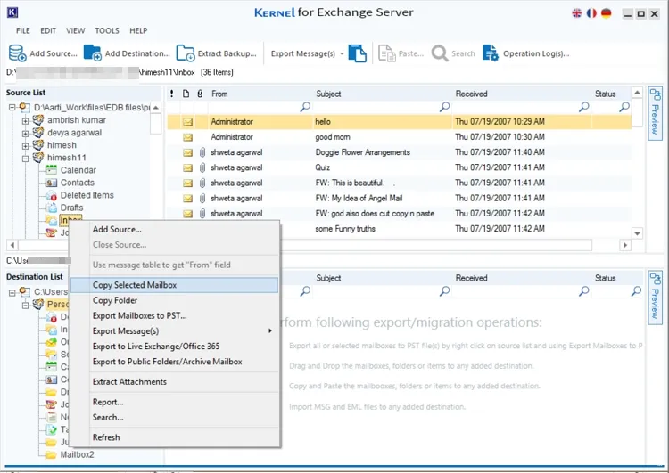 Select Create New PST File or Existing PST file
