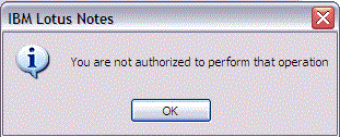 You are not authorized to perform that operation
