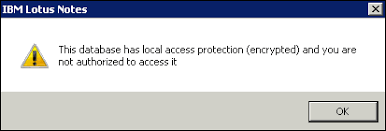You are not authorized to access that database