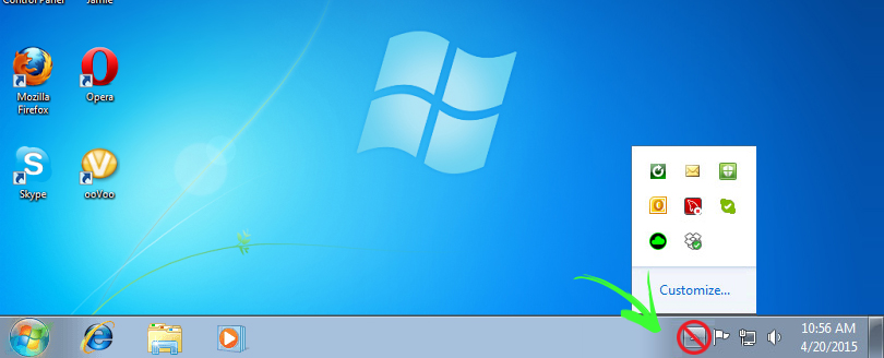 cómo eliminar los íconos de la bandeja en Windows 7