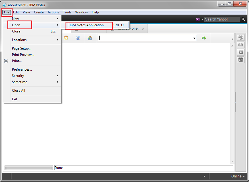Open Lotus Notes Application