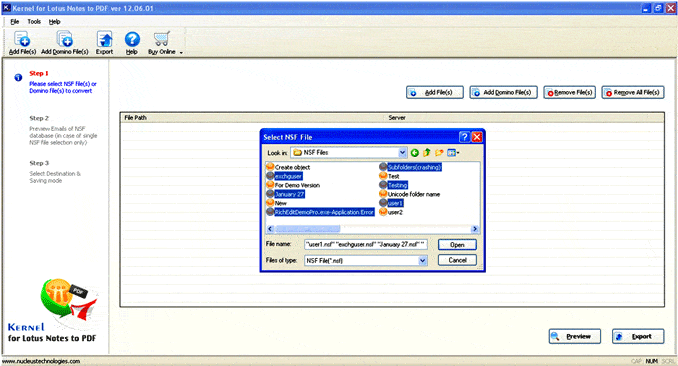 Lotus Notes to PDF tool