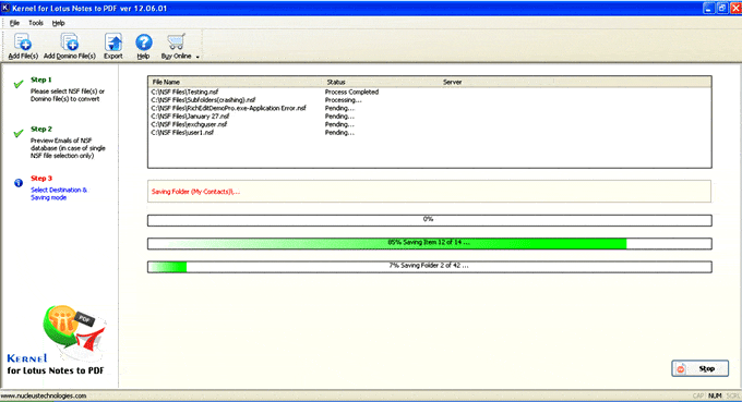 Export process