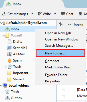 Open the MBOX email client