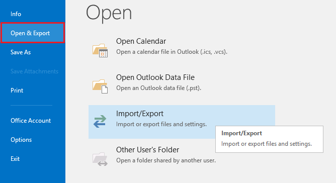 Export MBOX to PST File