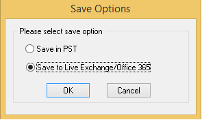 save in Live Exchange/ Office 365