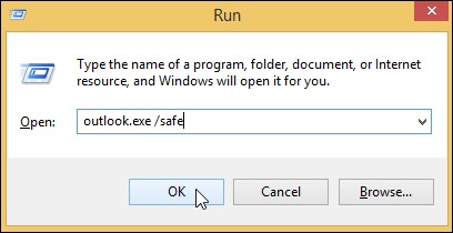 Run Outlook in safe mode