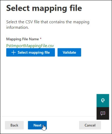 Select mapping file