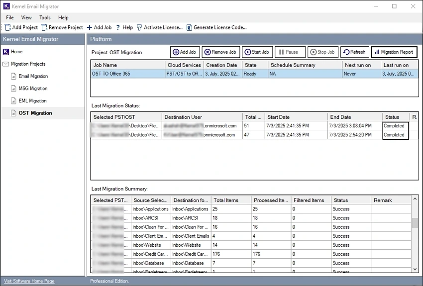 generate migration report