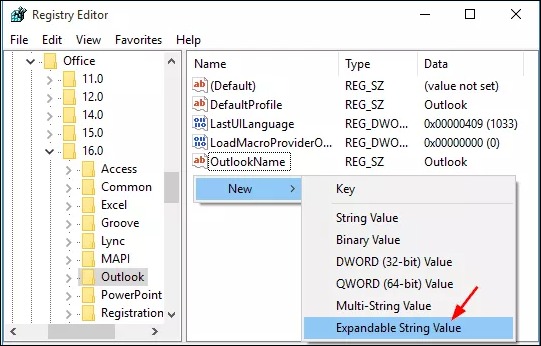 Navigate to Expandable String Value