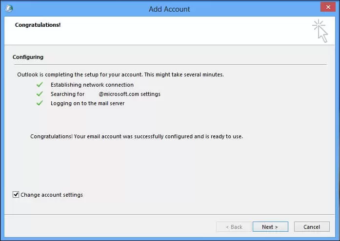 Change account settings