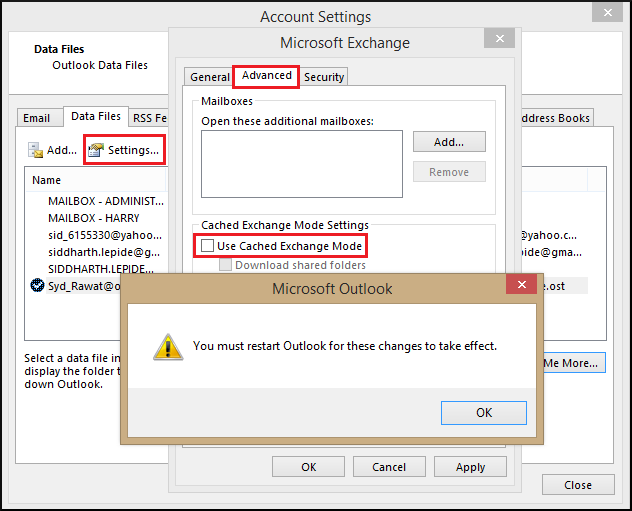 account settings