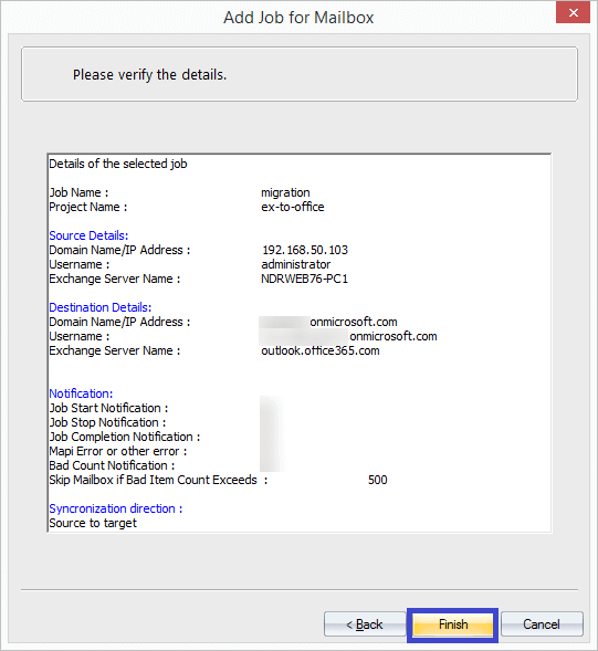 Finish migration
