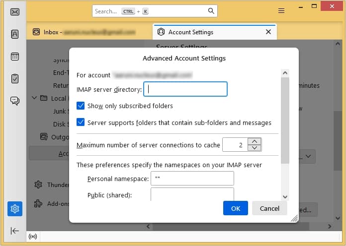 Maximum number of server connections to cache