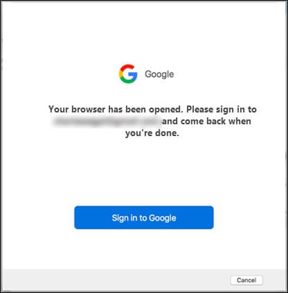 Login to the Gmail account