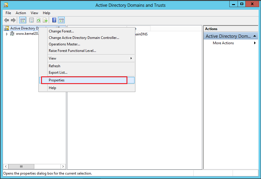 Active Directory Domains and Trusts