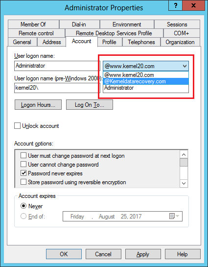 Active Directory Users & Computers