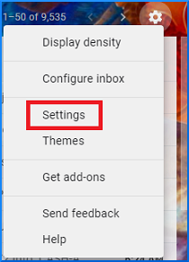 Select setting from the list