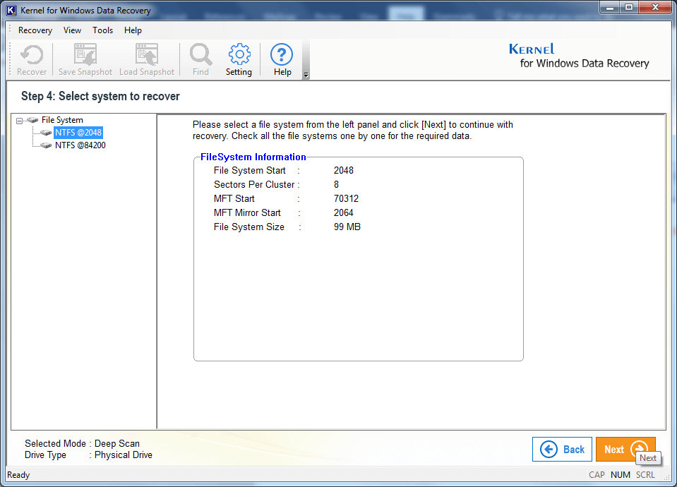 Select a File System