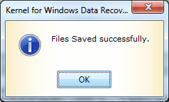 Recovered files saved successfully