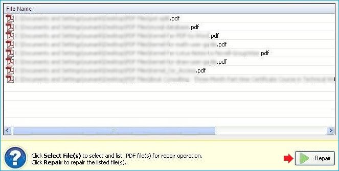 Click on repair