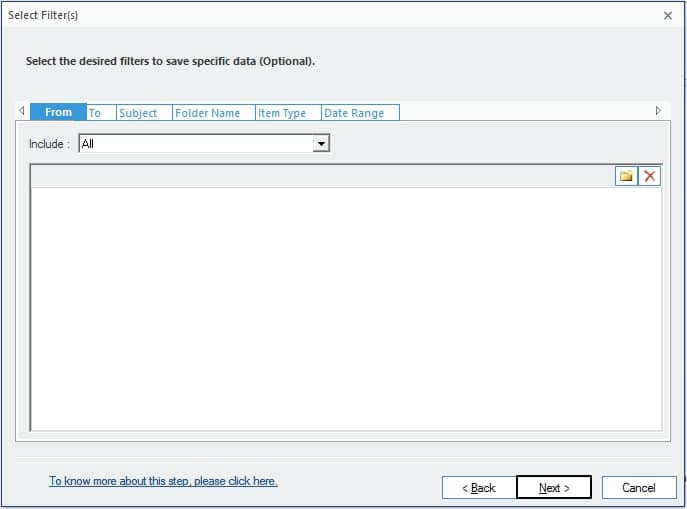 apply filters for quick selection and click Next