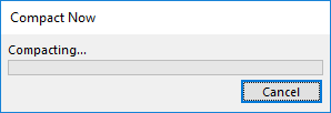 your PST file will be compacted