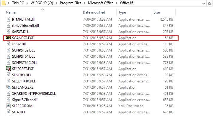 location of scanpast tool