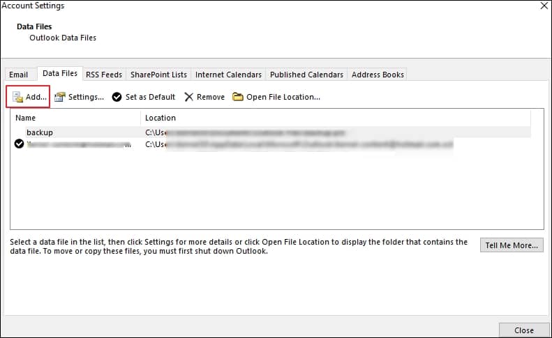 Select Data Files