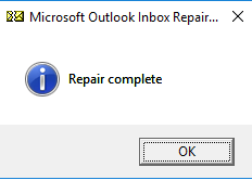 Resolve Errors in File Outlook .ost process complete