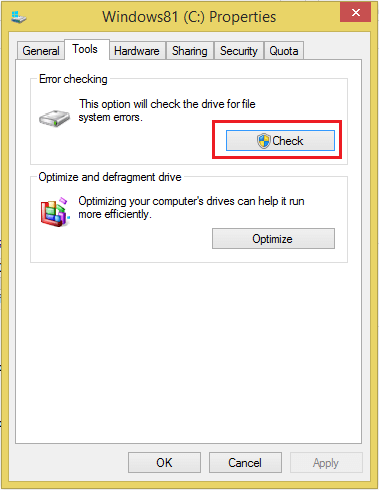 In Built Windows CHKDSK Utility