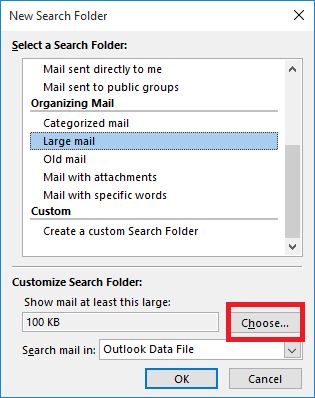 Customize Search Folder