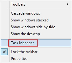 select Task Manager and when it opens