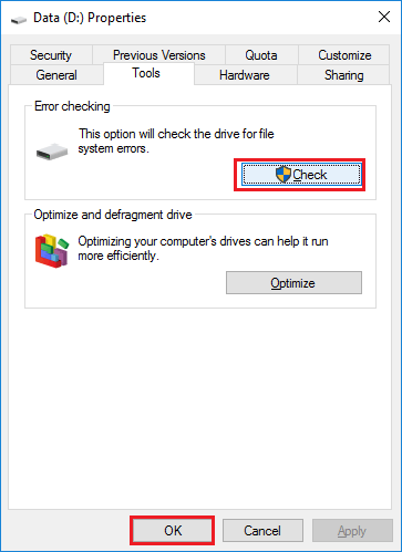 Go to the Tools tab then click Check and then OK