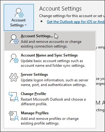 click on Account Settings