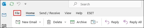 check outlook settings