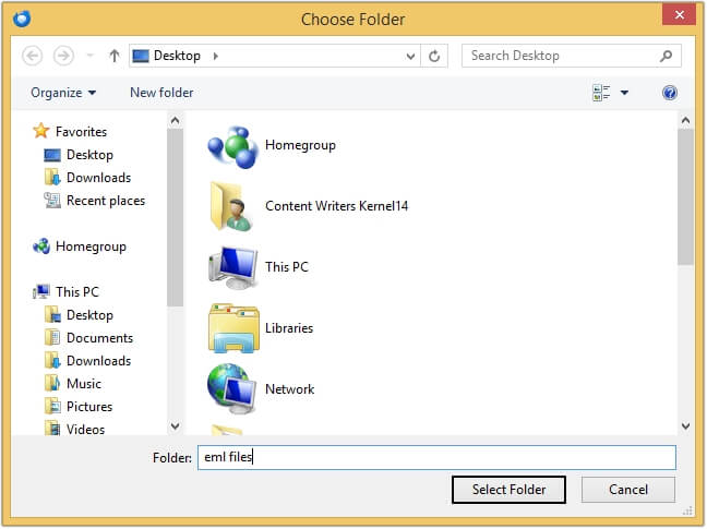 select folder name and select folder