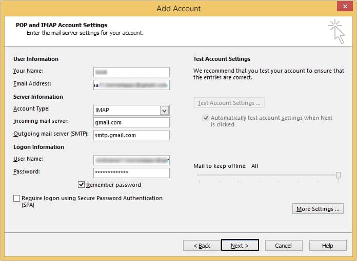 Provide all the necessary details and then click Next